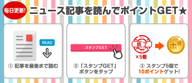 ニュースを読んでポイントGET